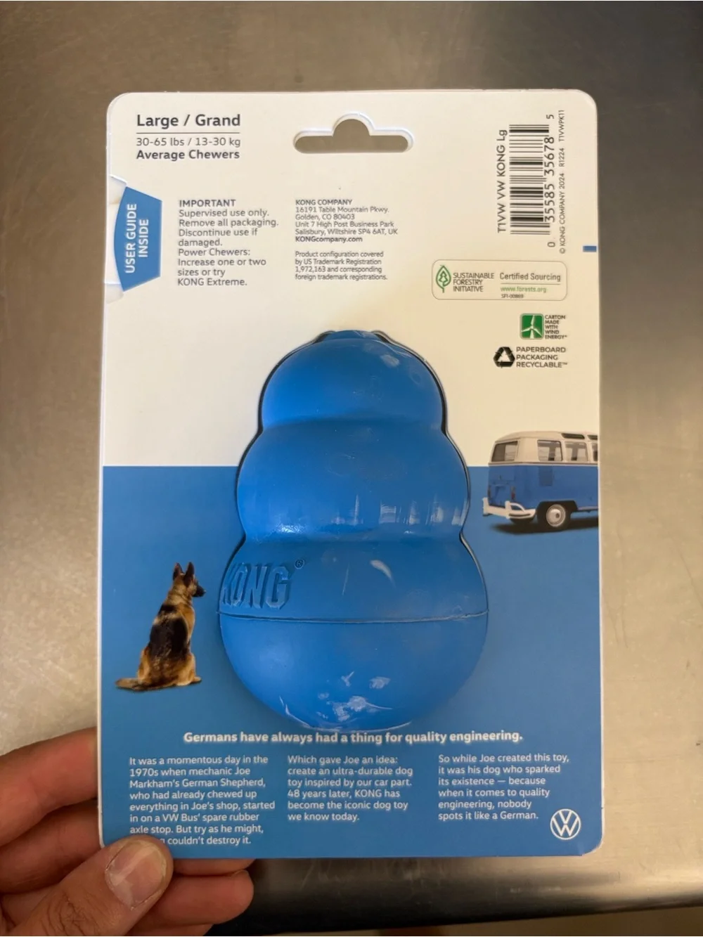 Lot of 10 KONG Classic Dog Toys - Blue